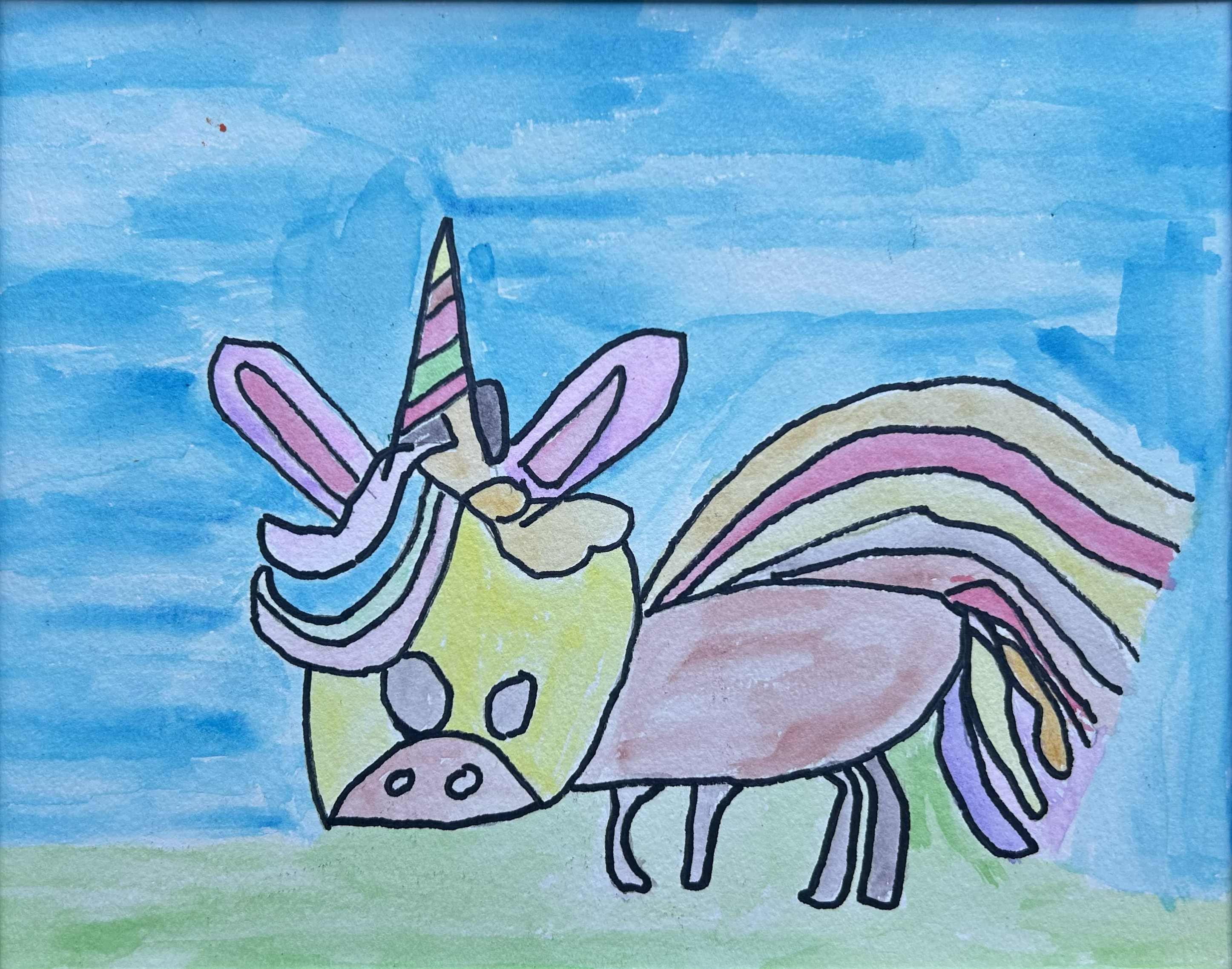 Unicorn in a Garden by Keith Jaramillo